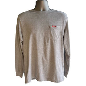 Coleman Light Gray Crew Neck Long Sleeve Casual T-Shirt, Size M